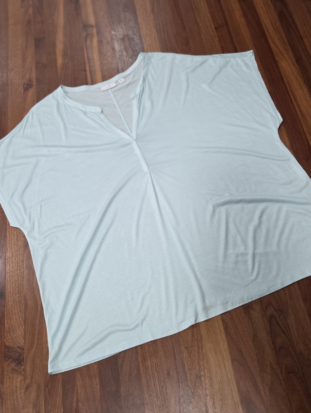 J. Jill Light Blue Women’s V-Neck Short Cap Sleeve Top Plus Size 3X